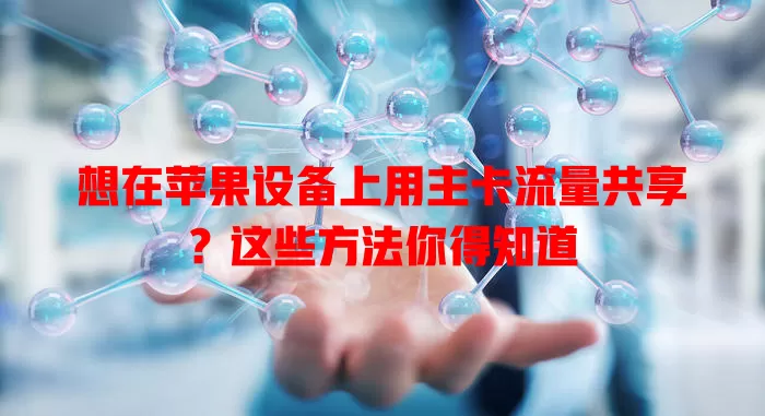 想在苹果设备上用主卡流量共享?这些方法你得知道