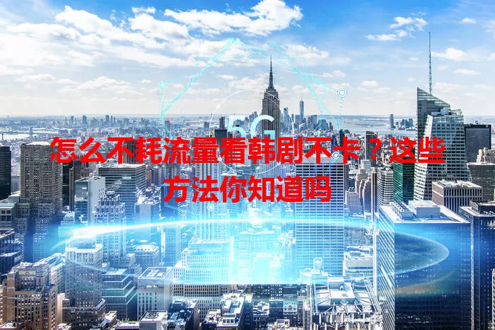 怎么不耗流量看韩剧不卡?这些方法你知道吗