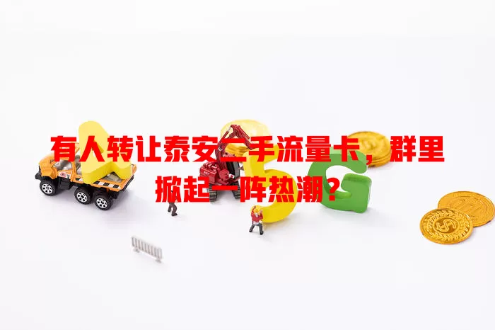 有人转让泰安二手流量卡,群里掀起一阵热潮?