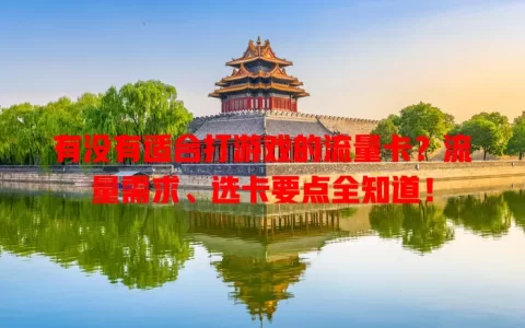有没有适合打游戏的流量卡？流量需求、选卡要点全知道！