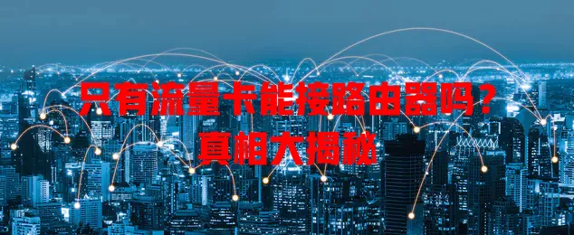 只有流量卡能接路由器吗?真相大揭秘
