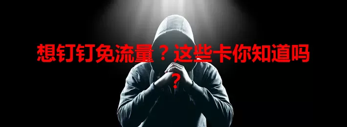 想钉钉免流量?这些卡你知道吗?