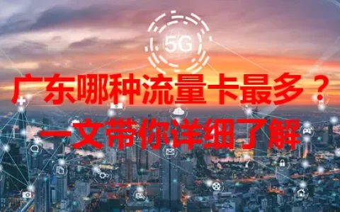 广东哪种流量卡最多？一文带你详细了解