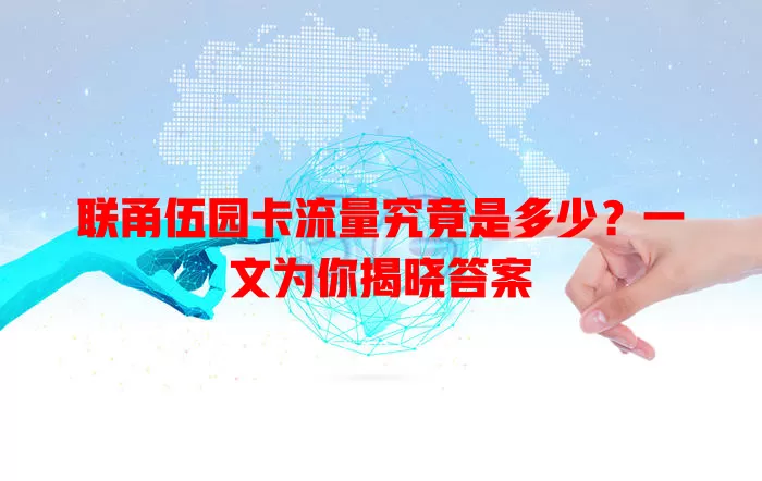 联甬伍园卡流量究竟是多少?一文为你揭晓答案
