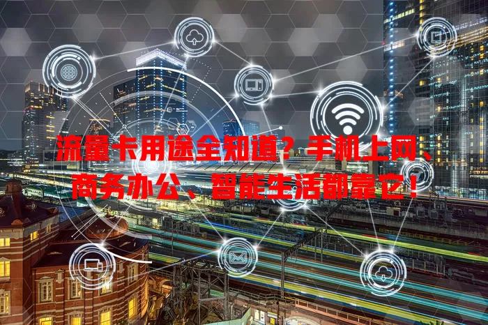流量卡用途全知道?手机上网、商务办公、智能生活都靠它!