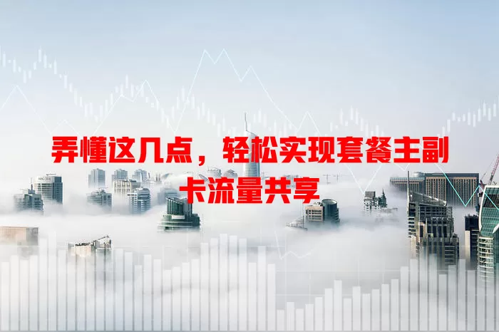 弄懂这几点,轻松实现套餐主副卡流量共享