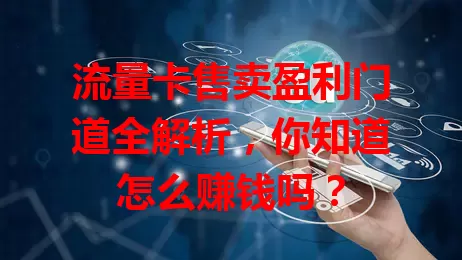 流量卡售卖盈利门道全解析,你知道怎么赚钱吗?