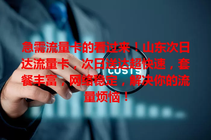 急需流量卡的看过来!山东次日达流量卡,次日送达超快速,套餐丰富,网络稳定,解决你的流量烦恼!
