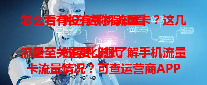 怎么看有没有手机流量卡?这几种方法你得知道
数字化时代流量至关重要,想了解手机流量卡流量情况?可查运营商APP、拨客服电话、看手机自带功能或短信查询,掌握方法避免流量超支,随时掌握流量动态。