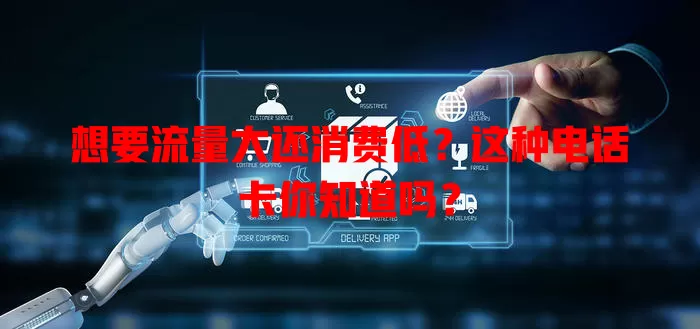 想要流量大还消费低?这种电话卡你知道吗?