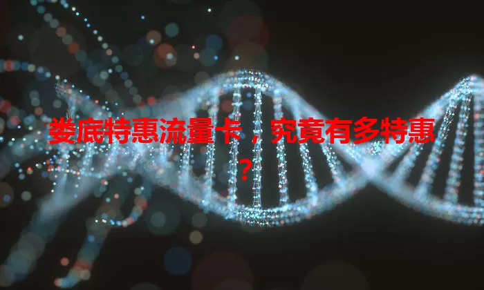 娄底特惠流量卡,究竟有多特惠?