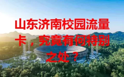 山东济南校园流量卡，究竟有何特别之处？