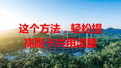这个方法,轻松提高副卡共用流量
