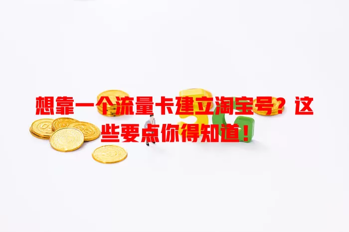 想靠一个流量卡建立淘宝号?这些要点你得知道!