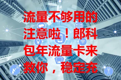 流量不够用的注意啦!郎科包年流量卡来救你,稳定充足流量,解决焦虑,畅享全年网络自由,网络质量棒,多场景轻松应对,高需求用户值得拥有