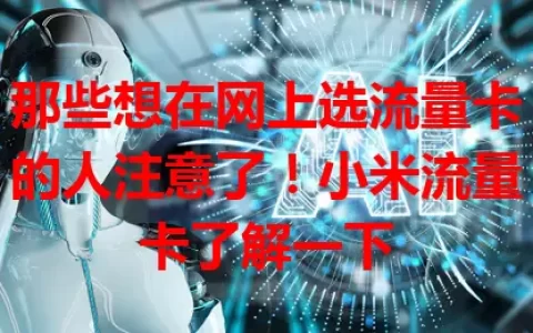 那些想在网上选流量卡的人注意了！小米流量卡了解一下