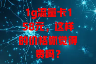 1g流量卡158元,这样的价格你觉得贵吗?