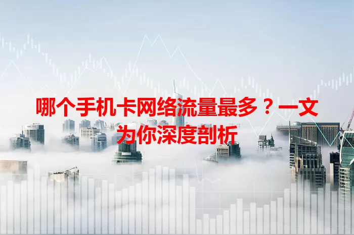哪个手机卡网络流量最多?一文为你深度剖析