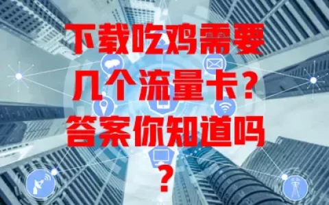 下载吃鸡需要几个流量卡？答案你知道吗？