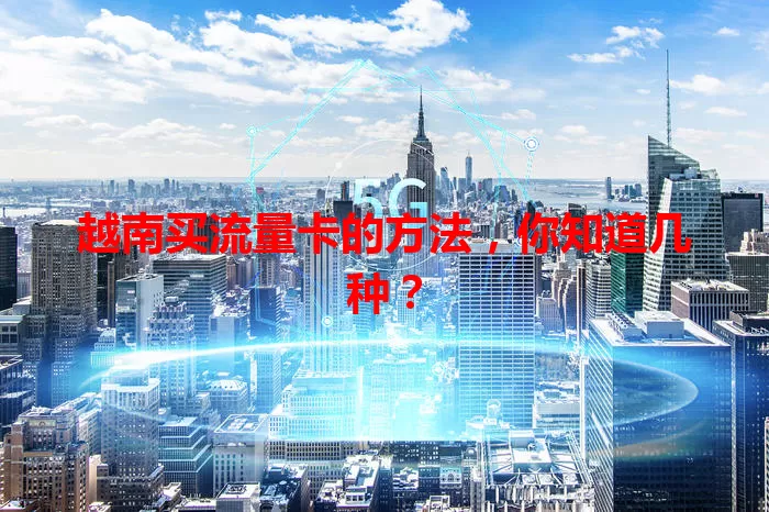 越南买流量卡的方法,你知道几种?