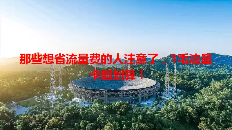 那些想省流量费的人注意了,1毛流量卡超划算!