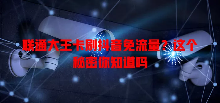 联通大王卡刷抖音免流量?这个秘密你知道吗