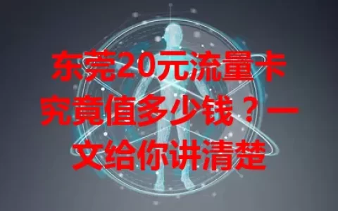 东莞20元流量卡究竟值多少钱？一文给你讲清楚