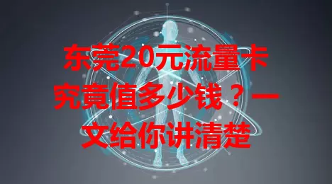 东莞20元流量卡究竟值多少钱?一文给你讲清楚
