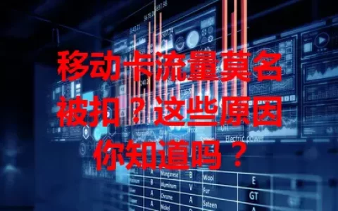 移动卡流量莫名被扣？这些原因你知道吗？