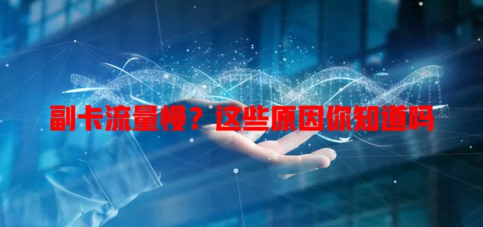 副卡流量慢?这些原因你知道吗