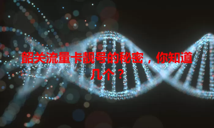 韶关流量卡靓号的秘密,你知道几个?