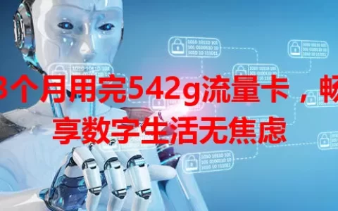 3个月用完542g流量卡，畅享数字生活无焦虑