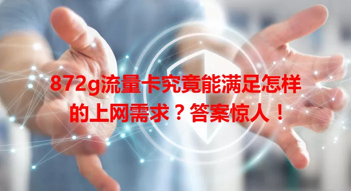 872g流量卡究竟能满足怎样的上网需求?答案惊人!