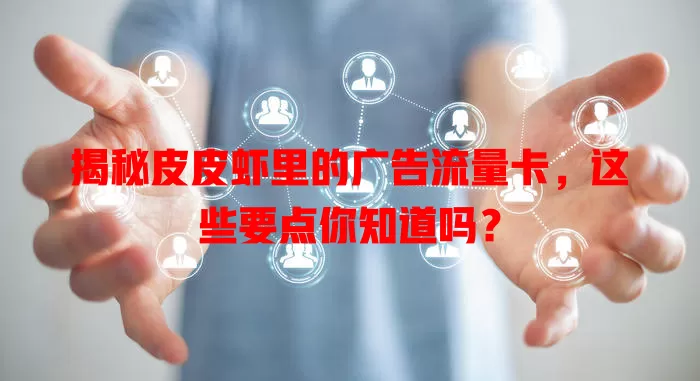 揭秘皮皮虾里的广告流量卡,这些要点你知道吗?
