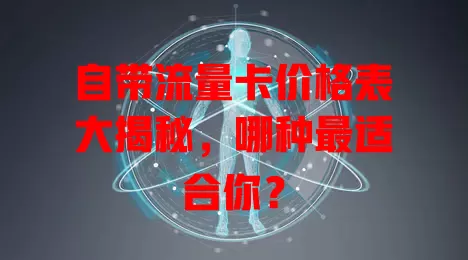 自带流量卡价格表大揭秘,哪种最适合你?