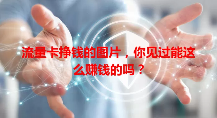 流量卡挣钱的图片,你见过能这么赚钱的吗?