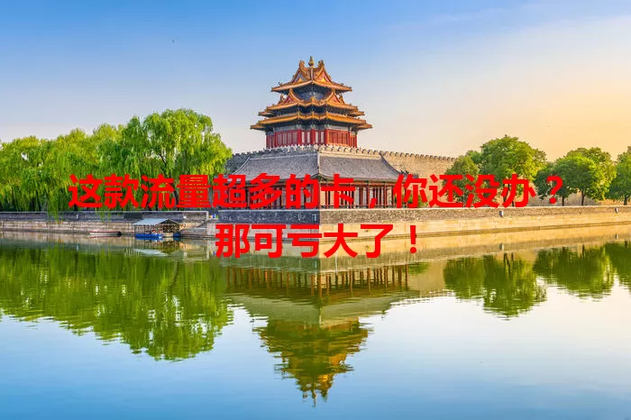 这款流量超多的卡,你还没办?那可亏大了!
