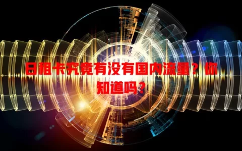 日租卡究竟有没有国内流量？你知道吗？