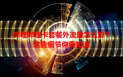 哔哩哔哩卡套餐外流量怎么算？这些细节你要知道