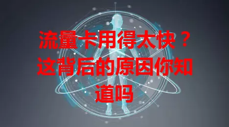 流量卡用得太快?这背后的原因你知道吗