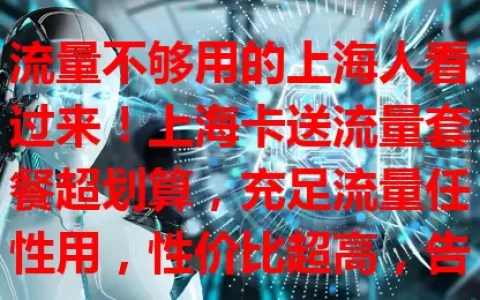 流量不够用的上海人看过来！上海卡送流量套餐超划算，充足流量任性用，性价比超高，告别流量焦虑，畅享数字生活！