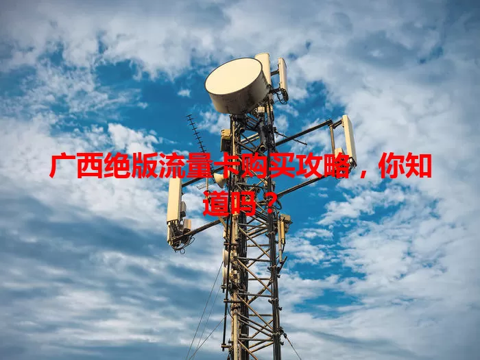 广西绝版流量卡购买攻略,你知道吗?