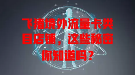 飞猪境外流量卡类目店铺,这些秘密你知道吗?