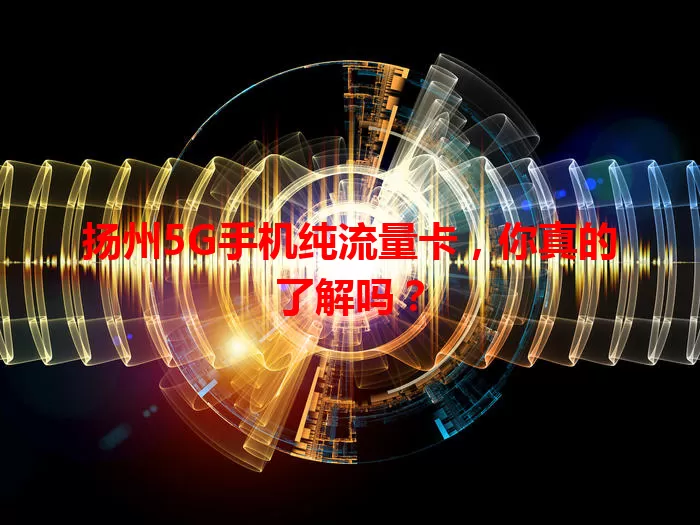 扬州5G手机纯流量卡,你真的了解吗?