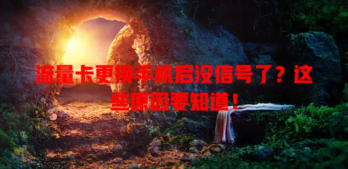 流量卡更换手机后没信号了?这些原因要知道!
