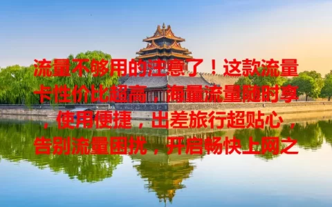 流量不够用的注意了！这款流量卡性价比超高，海量流量随时享，使用便捷，出差旅行超贴心，告别流量困扰，开启畅快上网之旅