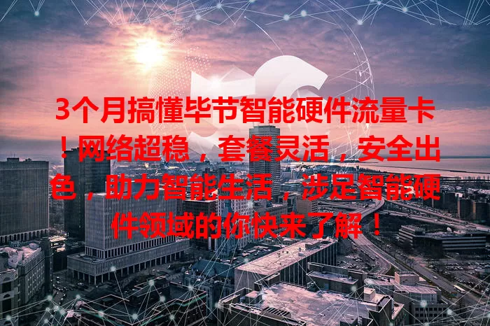 3个月搞懂毕节智能硬件流量卡!网络超稳,套餐灵活,安全出色,助力智能生活,涉足智能硬件领域的你快来了解!
