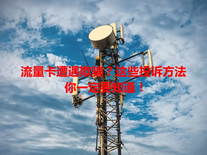 流量卡遭遇欺骗?这些投诉方法你一定要知道!