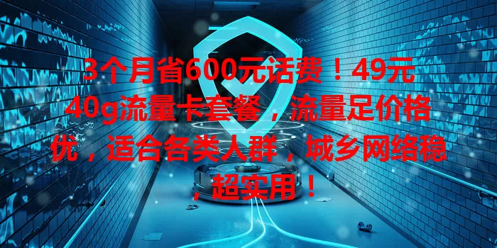 3个月省600元话费!49元40g流量卡套餐,流量足价格优,适合各类人群,城乡网络稳,超实用!