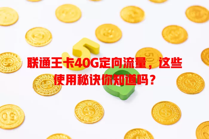 联通王卡40G定向流量,这些使用秘诀你知道吗?